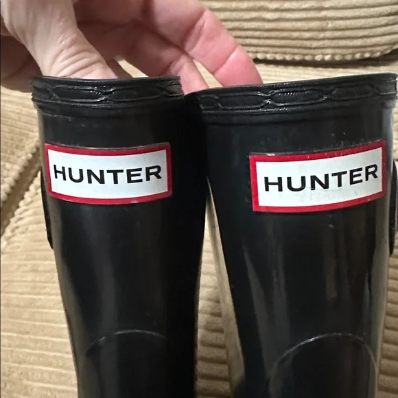Hunter Glossy Black Short Waterproof Boots size 5 women’s - Picture 6 of 12